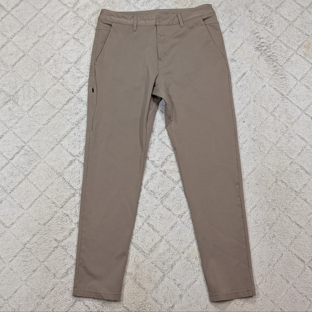 Bylt Pants Mens L Beige Tan Everyday 2.0 Stretch Performance Chino Slim Work